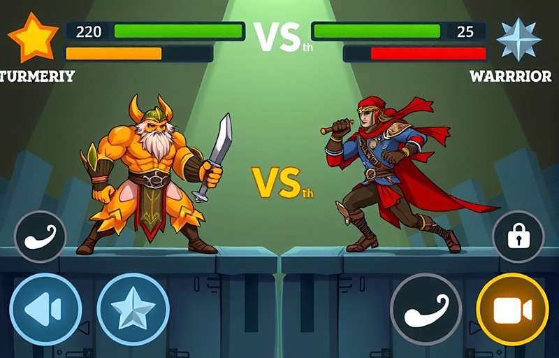 Star Anise Showdown Battle Gameplay Star Anise Showdown gameplay screenshot showing a battle between turmeric warrior and chili warrior with health bars and ability buttons