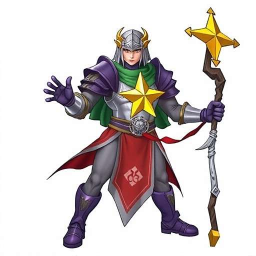 Star Anise Warrior Star Anise Warrior character in Star Anise Showdown with star-shaped armor and staff